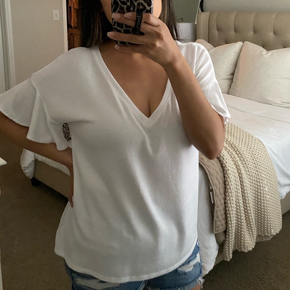 SOLD Ruffled Sleeves Top